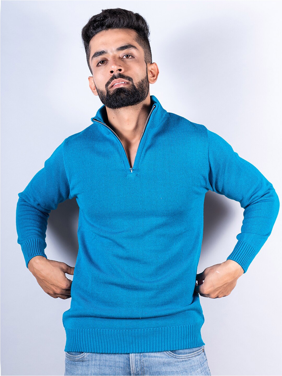 

Tistabene Men Wool Pullover Sweater, Blue