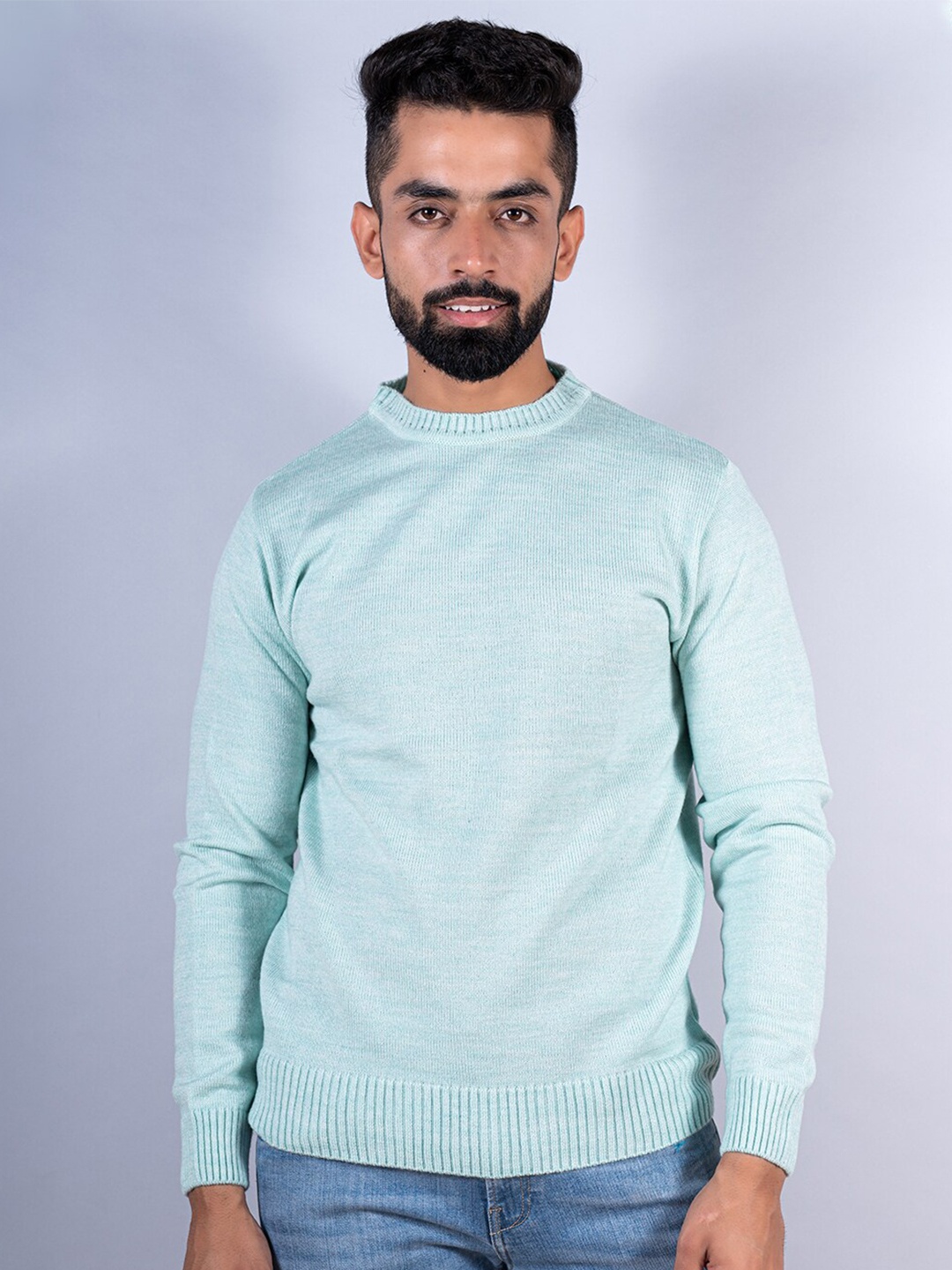 

Tistabene Men Solid Round Neck Wool Pullover Sweater, Green