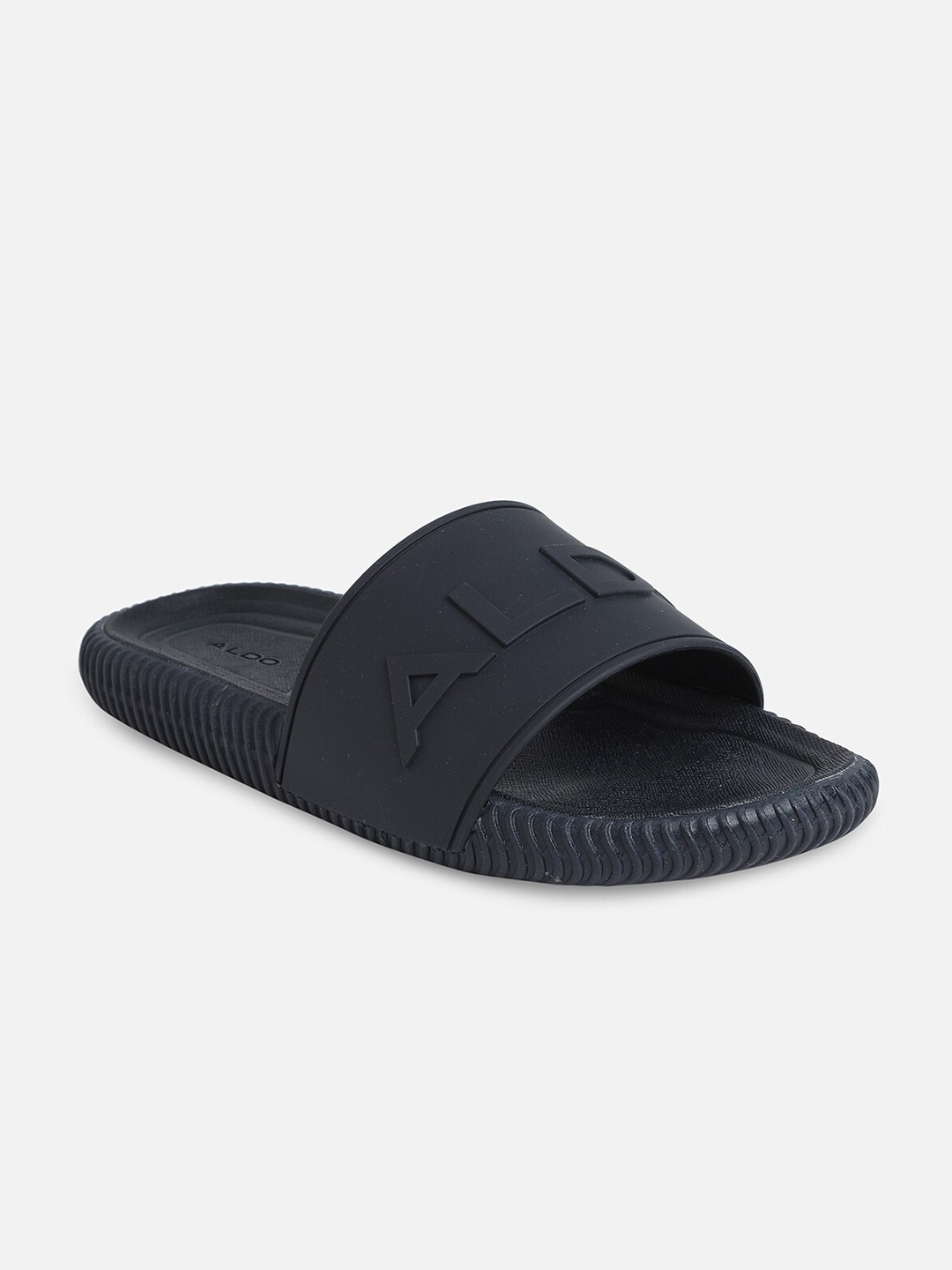 

ALDO Men Self Design Sliders, Navy blue