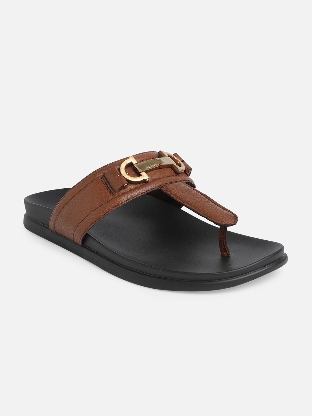 

ALDO Men Leather Comfort Sandals, Tan