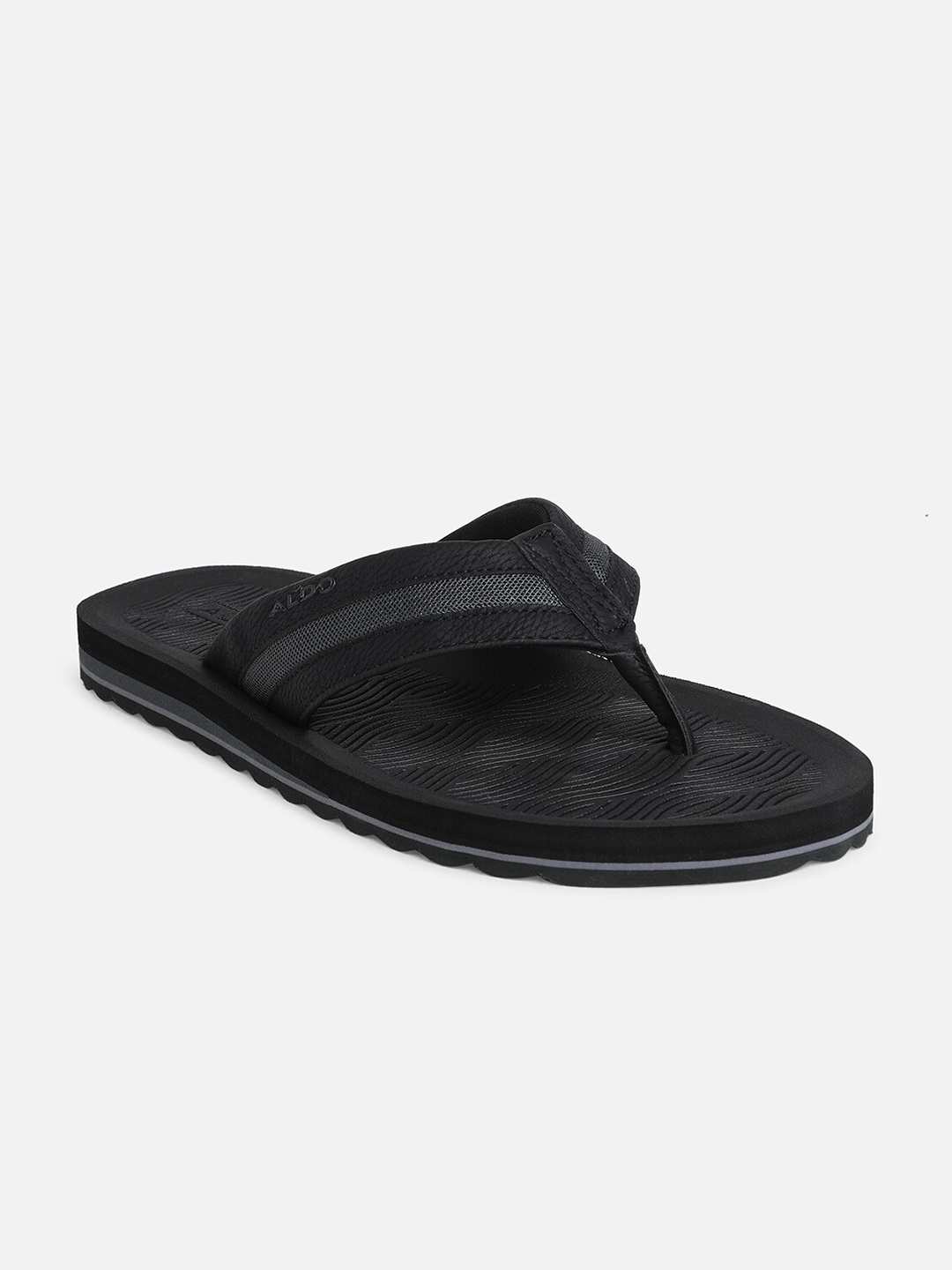 

ALDO Men Striped Thong Flip-Flops, Black