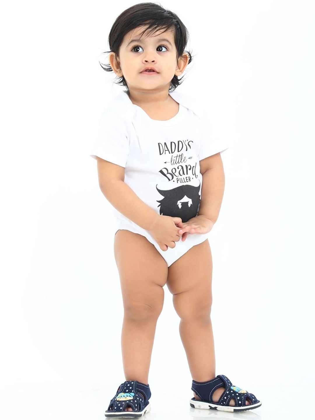 

MA Baby Infants Printed Pure Cotton Bodysuit, White