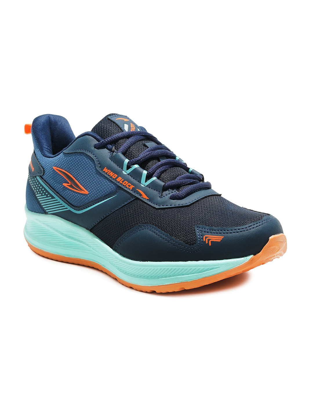 

ASIAN Men Mesh Running Non-Marking Shoes, Navy blue