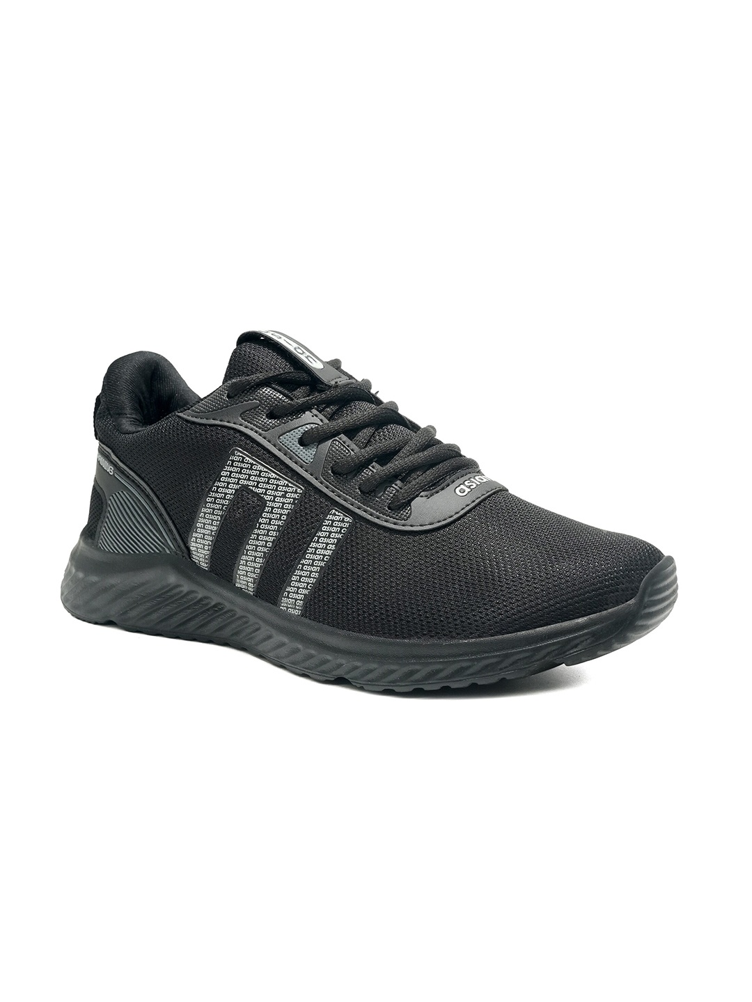 

ASIAN Men Mesh Running Non-Marking Shoes, Black
