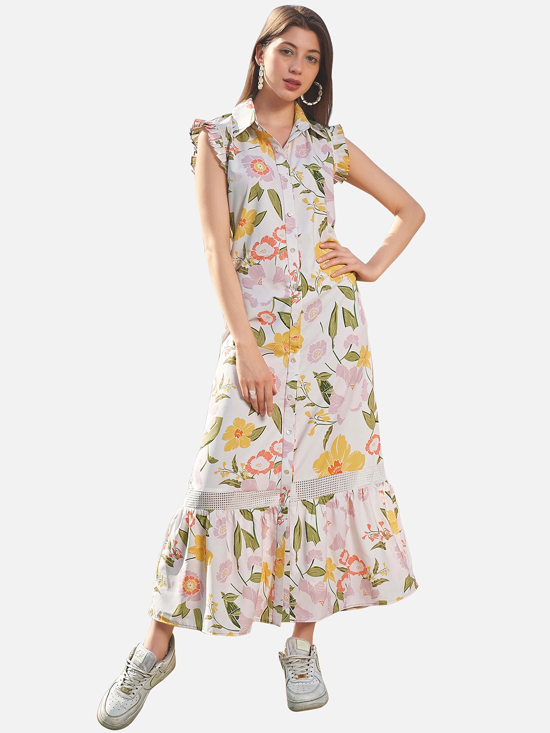 

NEOFAA Floral Maxi Maxi Dress, Pink