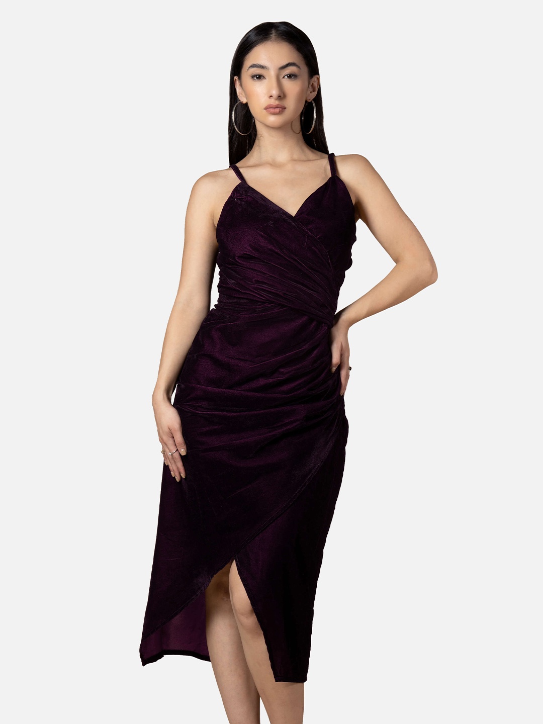 

NEOFAA Sheath Midi Dress, Purple