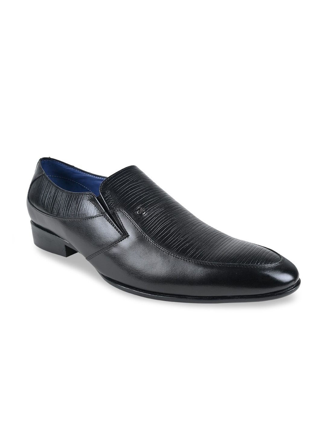 

Regal Men Textured Formal Slip-On Shoes, Black