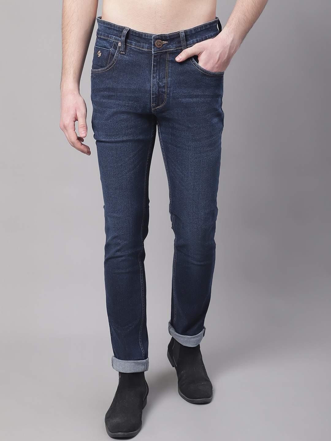 

Cantabil Men Cotton Regular Jeans, Blue