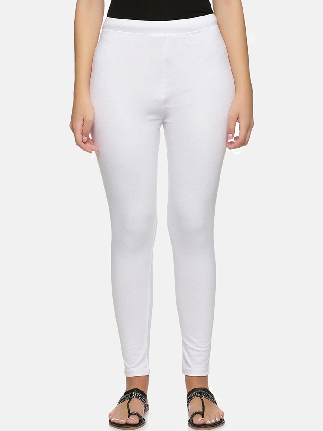 

NOT YET by us Ankle-Length Leggings, White