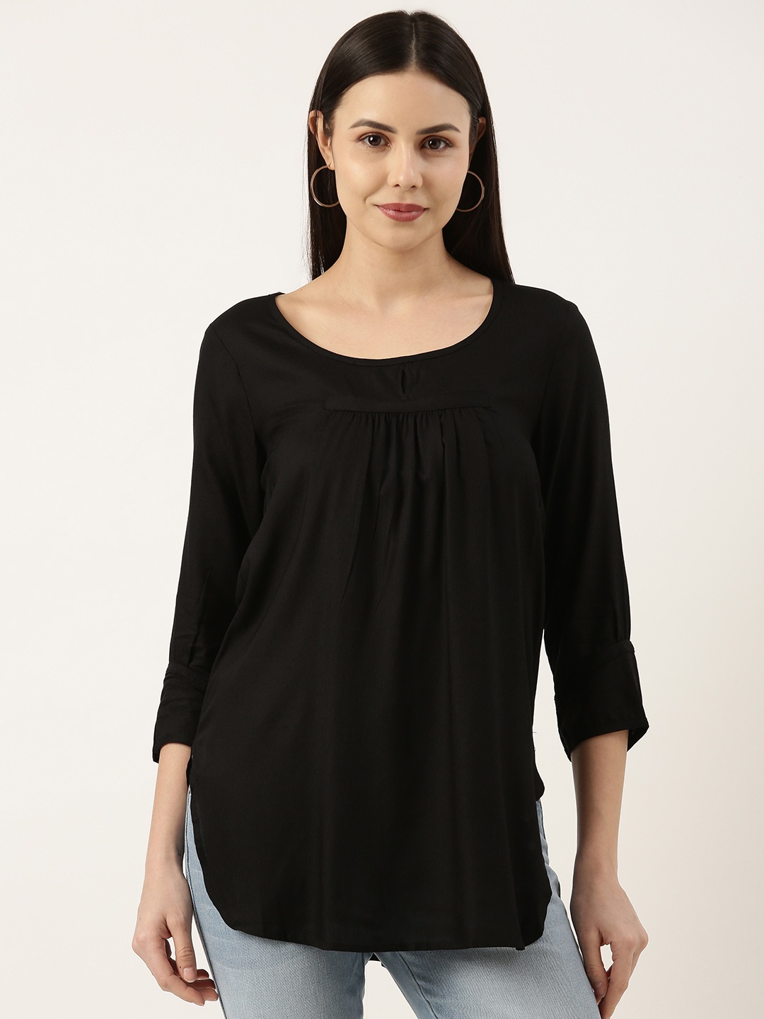 

AMUKTI Viscose Rayon Tunic, Black