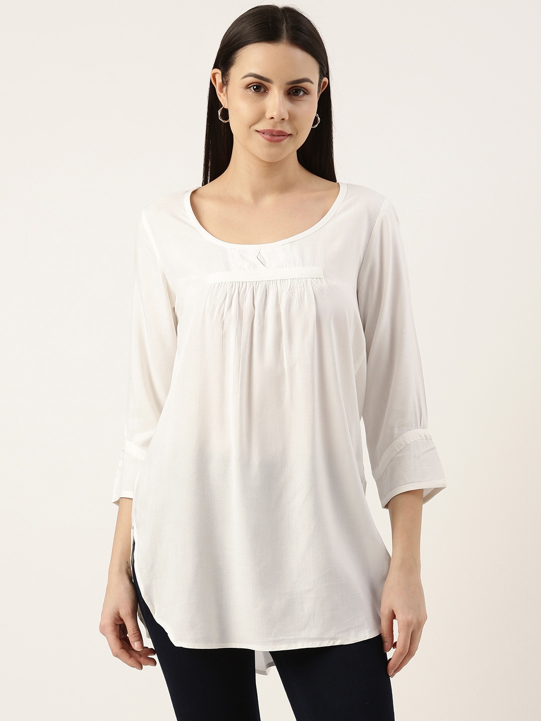 

AMUKTI Viscose Rayon Tunic, White