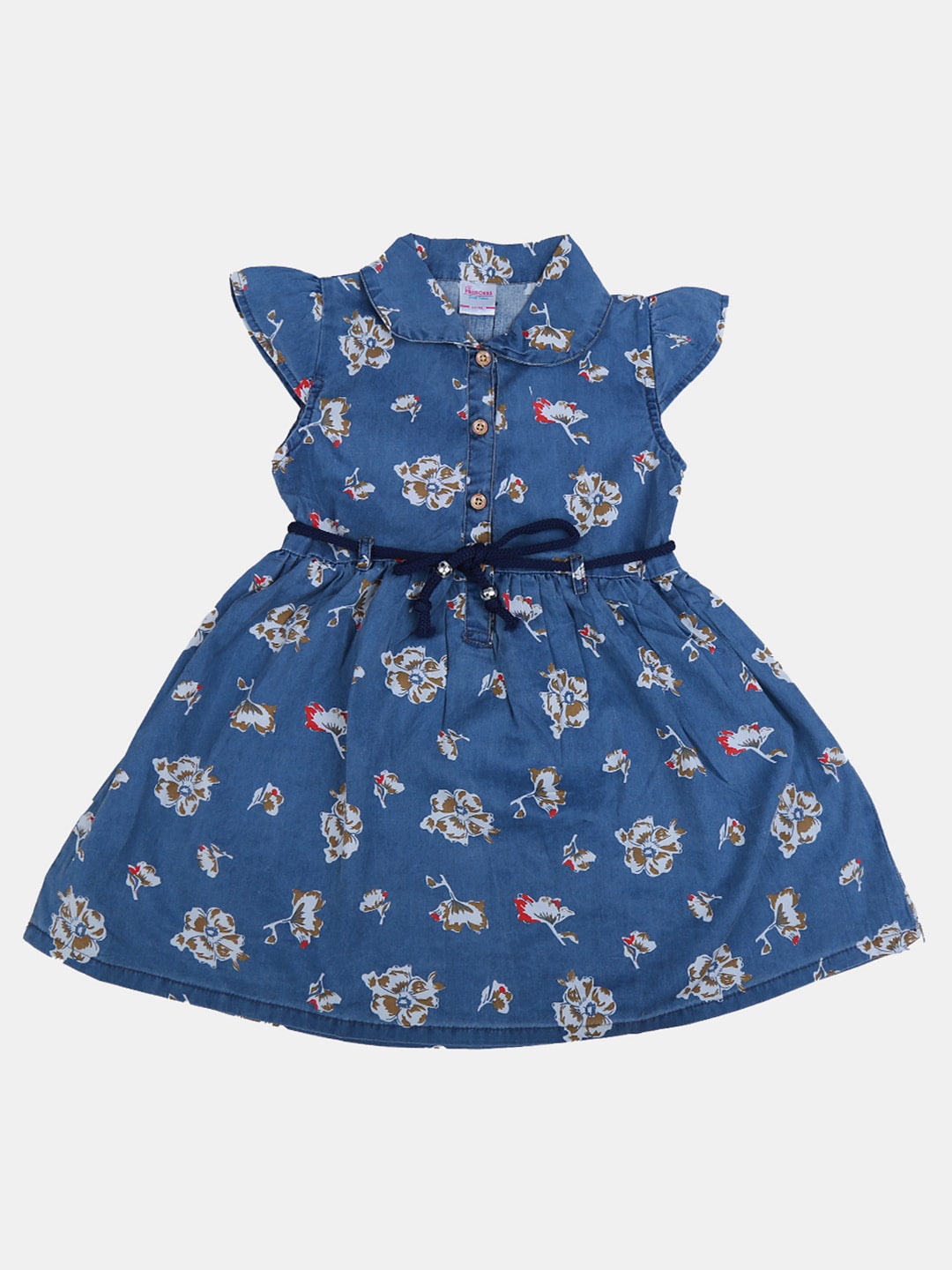 

V-Mart Girls Floral Dress, Blue