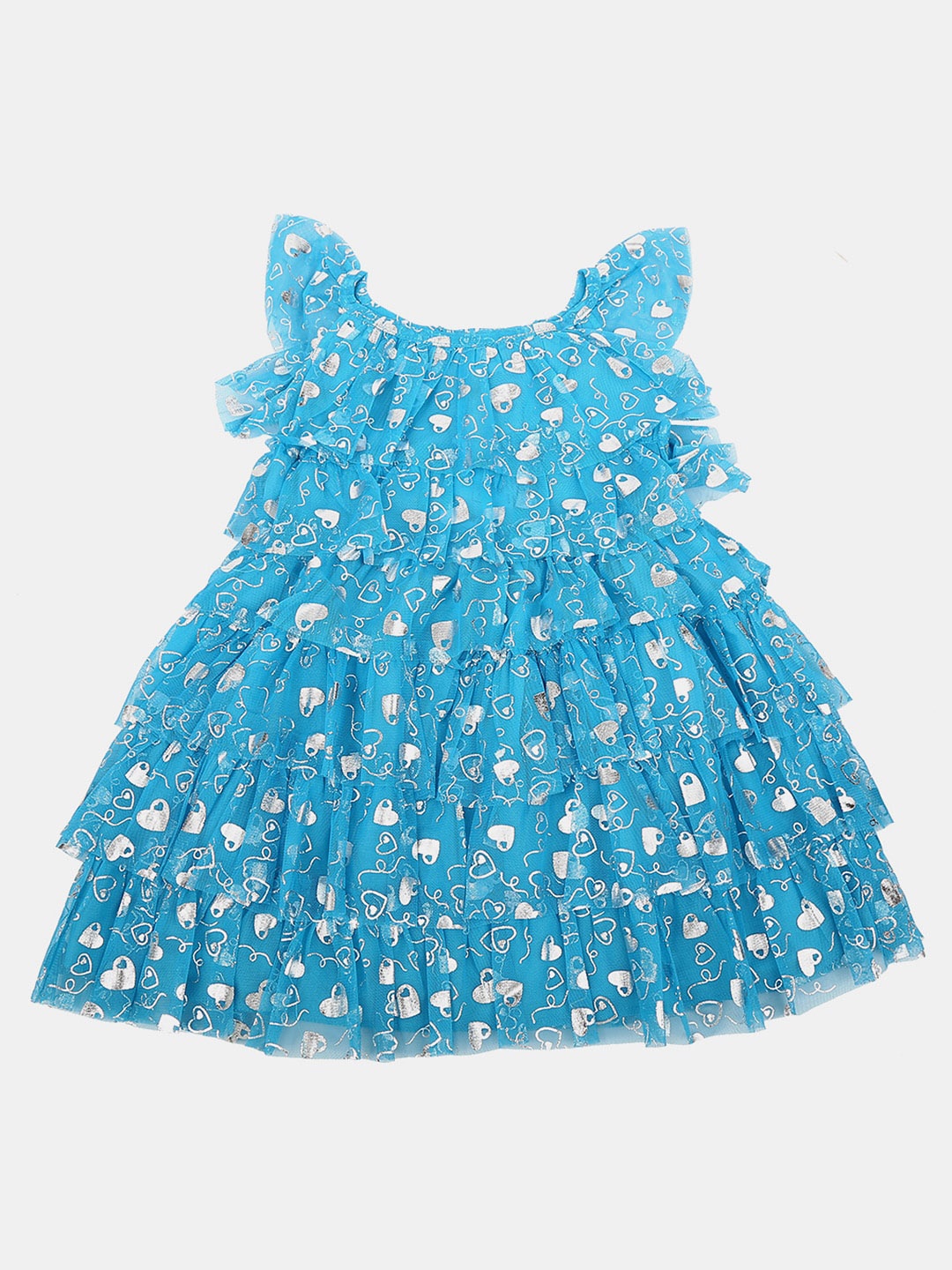 

V-Mart Ruffles Dress, Blue