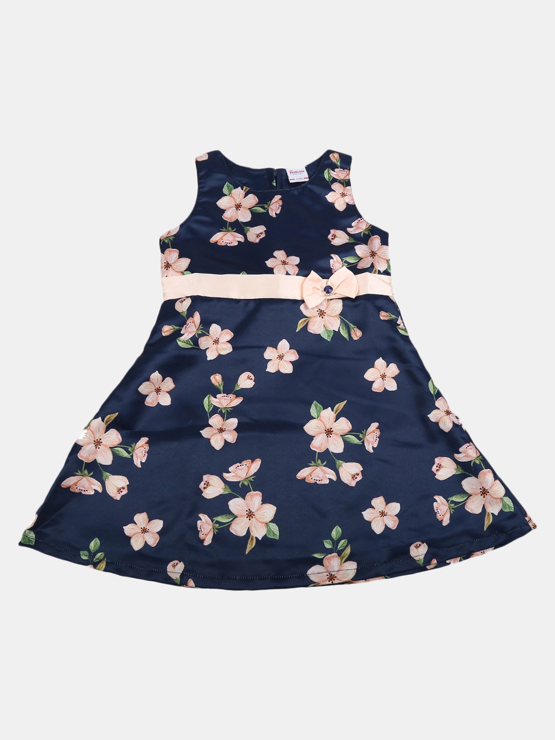 

V-Mart Floral A-Line Dress, Navy blue