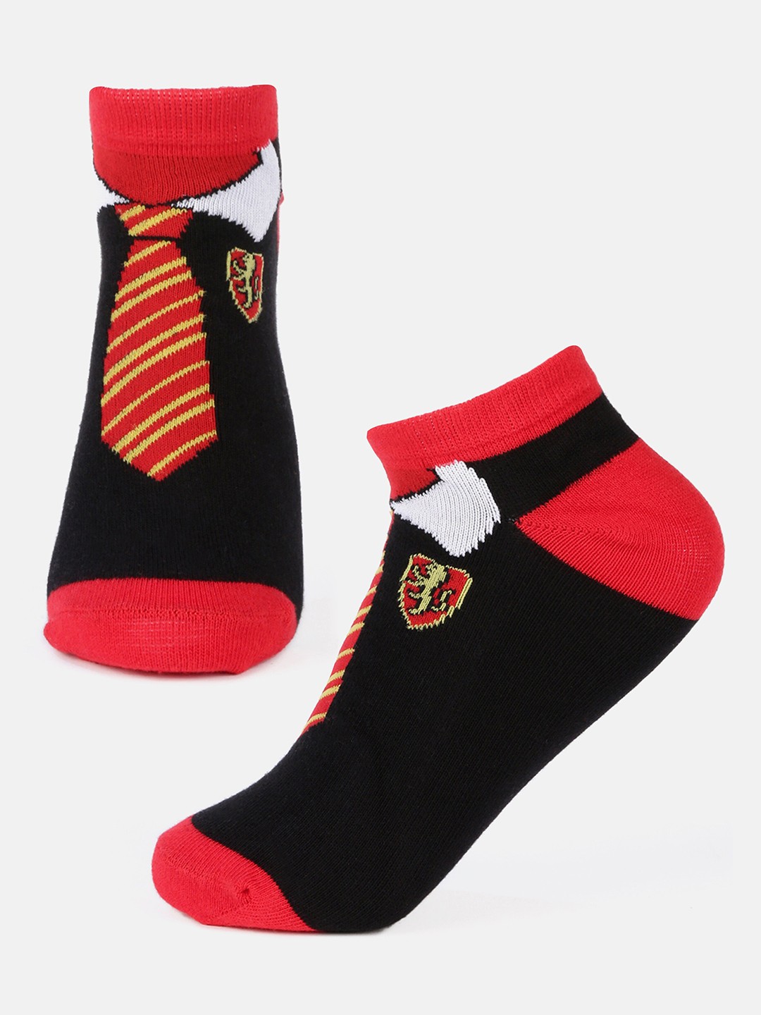 

EL REGALO Kids Patterned Ankle-Length Socks, Black
