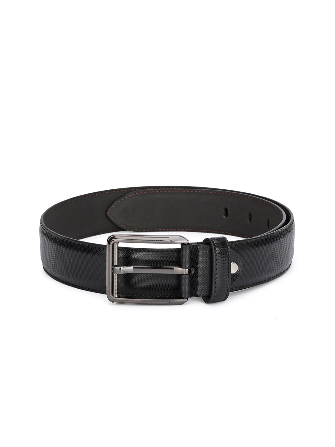 

Pacific Gold Men Textured Formal Belt, Black