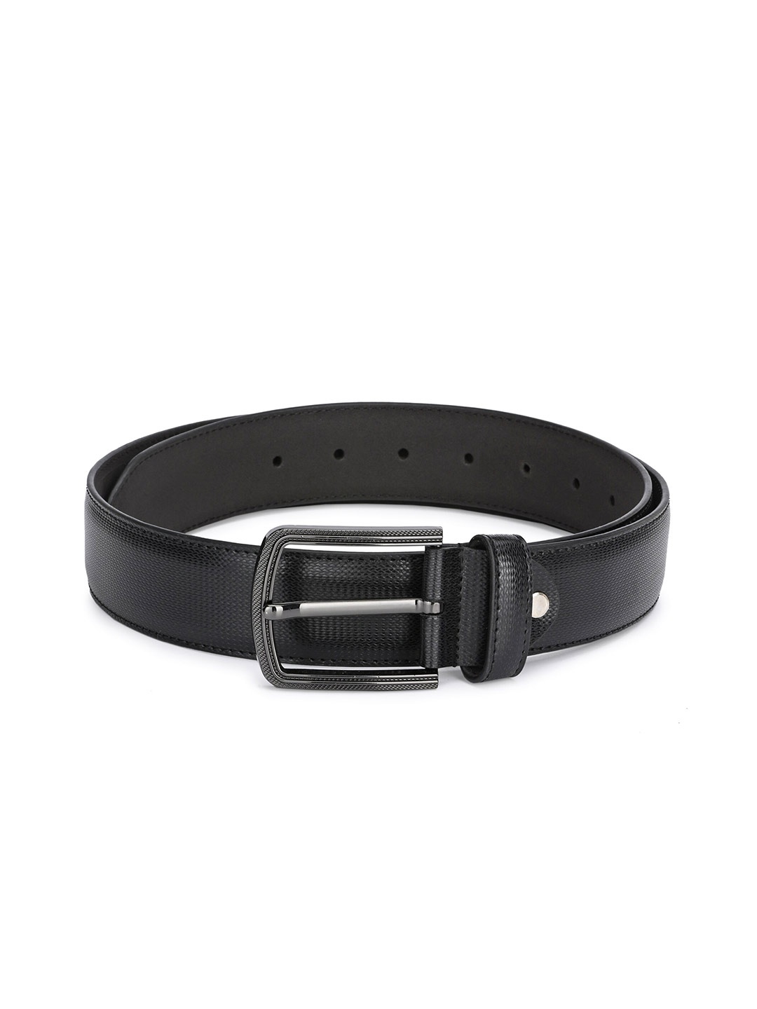 

Pacific Gold Men Textured Formal Belt, Black