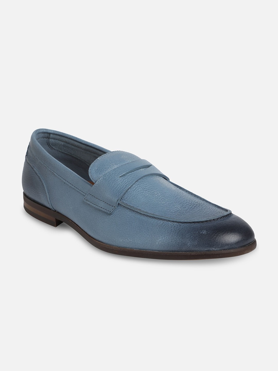 

ALDO Men Leather Formal Loafers, Blue