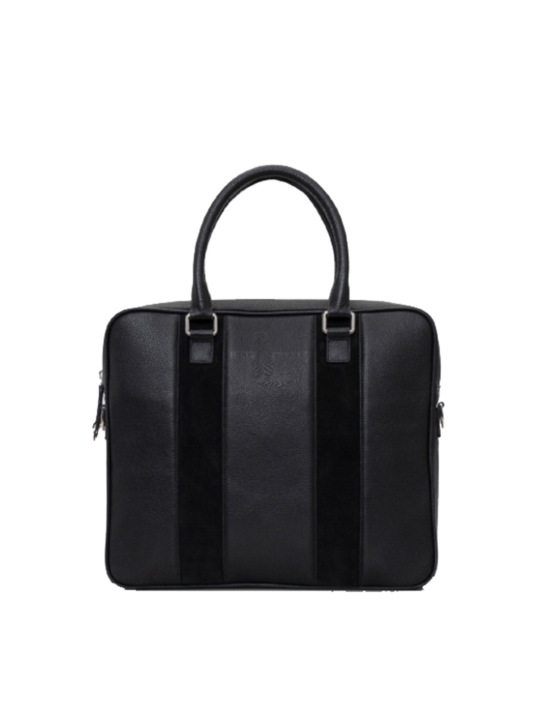 

TIGER MARRON Leather Laptop Bag, Black