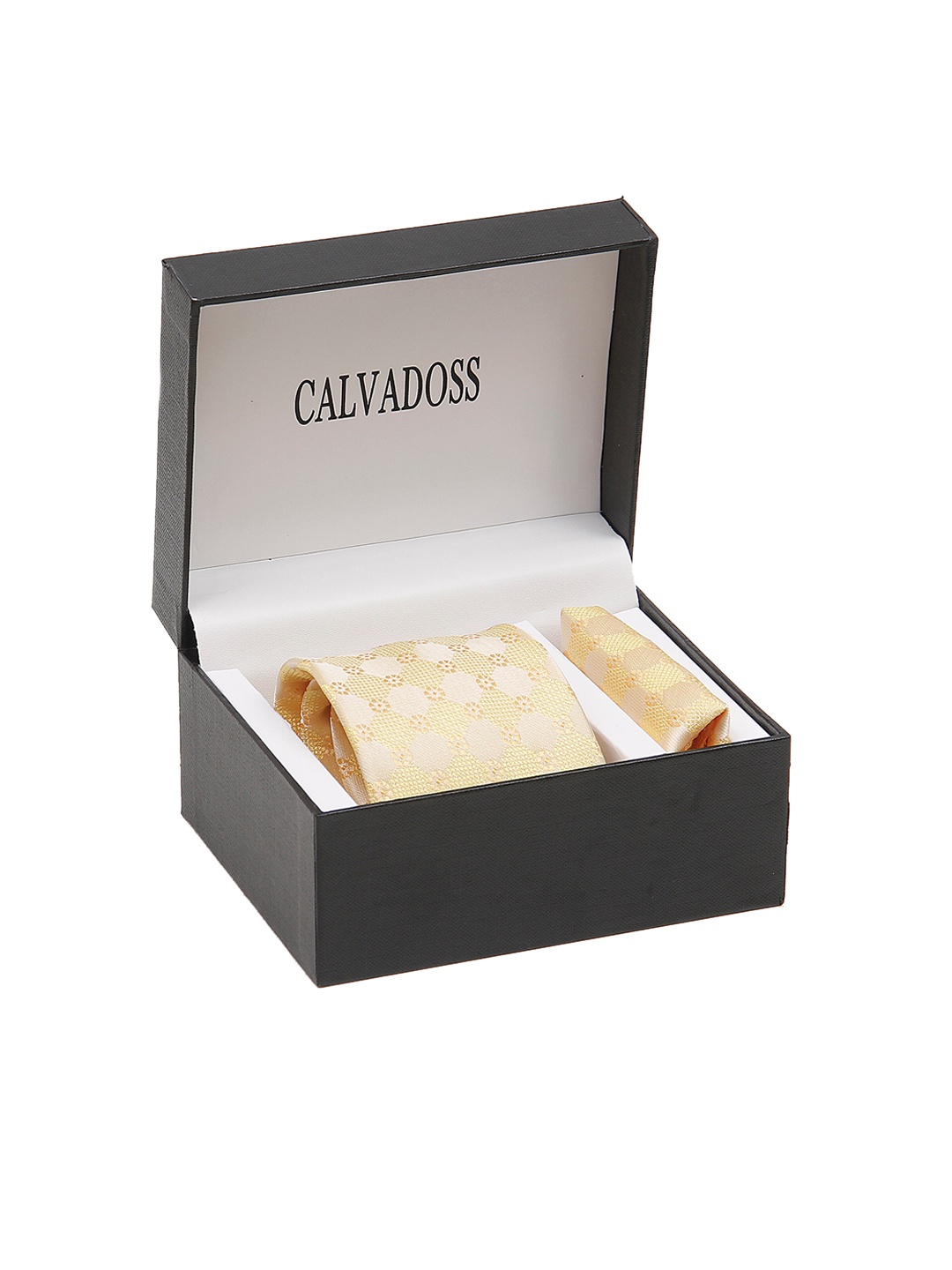 

Calvadoss Men Self-Design Accessory Gift Set CALTPSB-18, Yellow