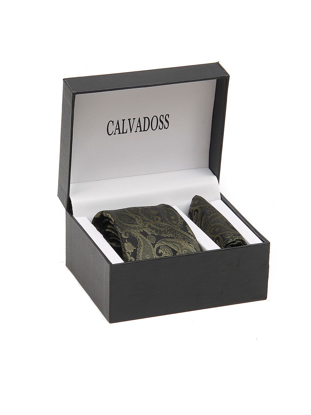 

Calvadoss Men Self-Design Accessory Gift Set CALTPSB-27, Black