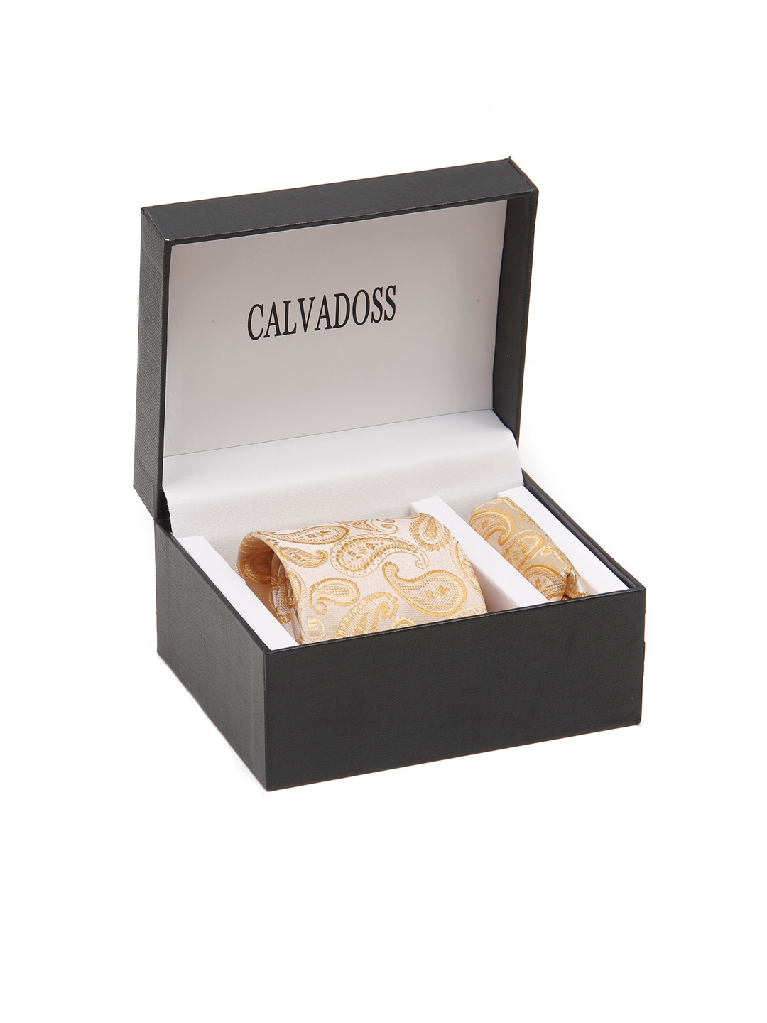

Calvadoss Men Self-Design Accessory Gift Set, Yellow