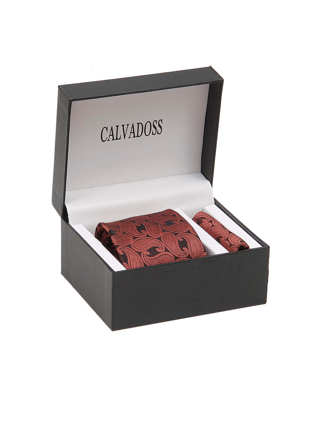 

Calvadoss Men Self-Design Accessory Gift Set CALTPSB-14, Rust