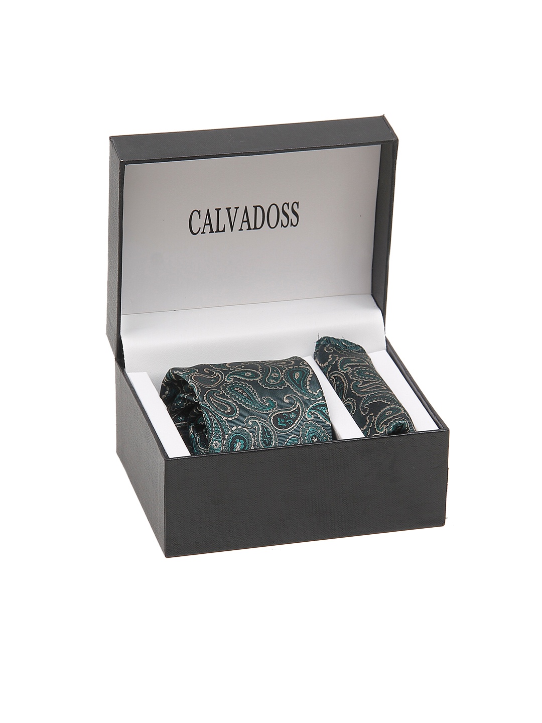 

Calvadoss Men Self-Design Accessory Gift Set, Green