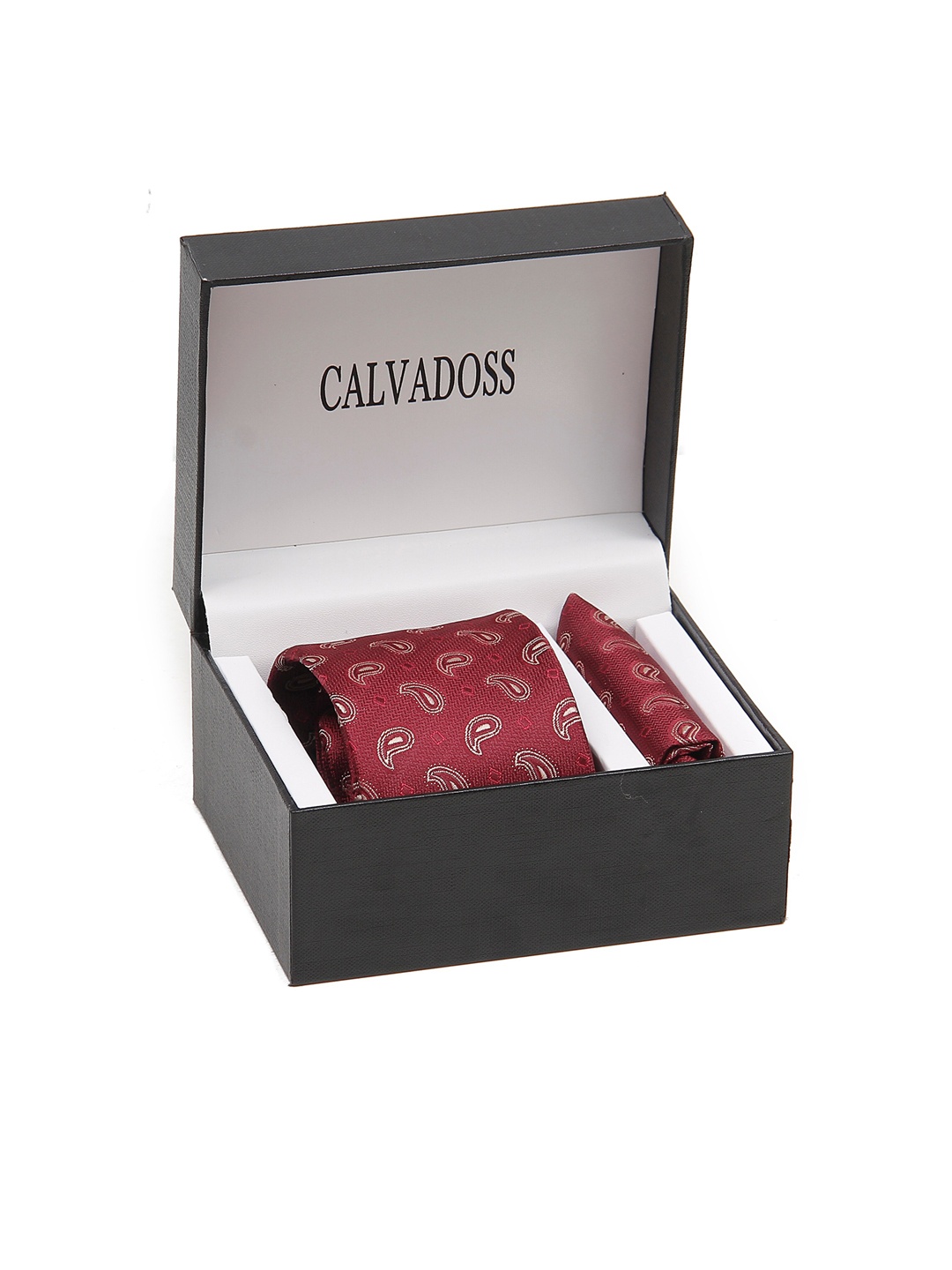 

Calvadoss Men Self-Design Accessory Gift Set CALTPSB-61, Maroon