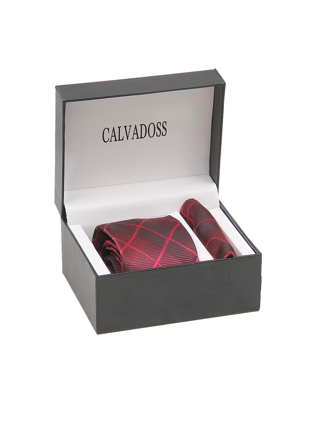 

Calvadoss Men Self-Design Accessory Gift Set CALTPSB-59, Maroon