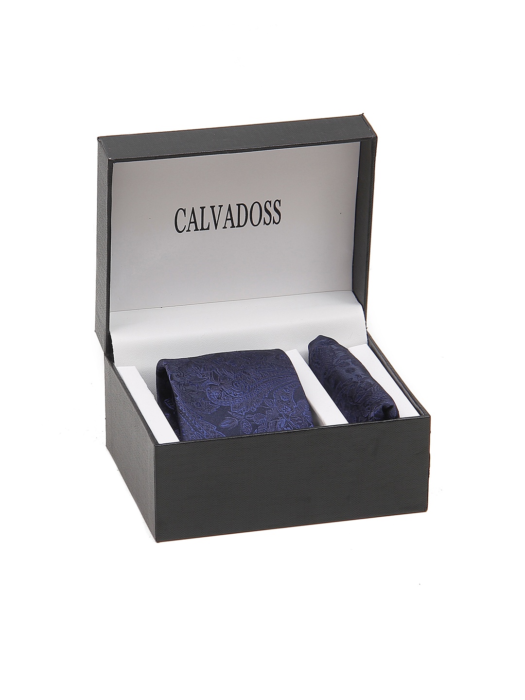 

Calvadoss Men Printed Accessory Gift Set, Navy blue