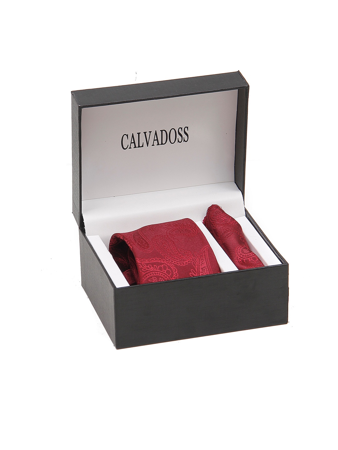 

Calvadoss Men Self-Design Accessory Gift Set CALTPSB-53, Maroon