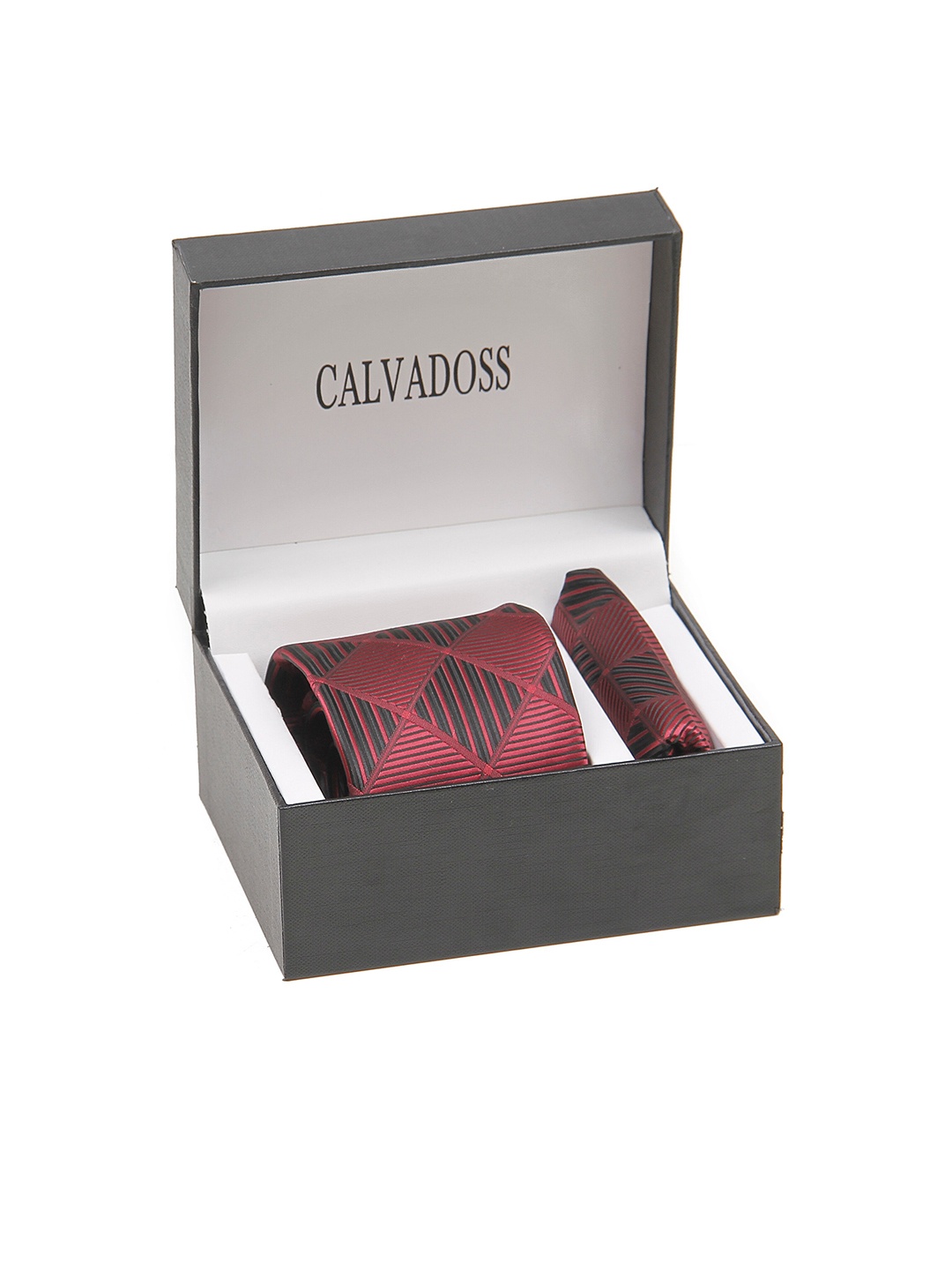 

Calvadoss Men Self-Design Accessory Gift Set CALTPSB-55, Maroon