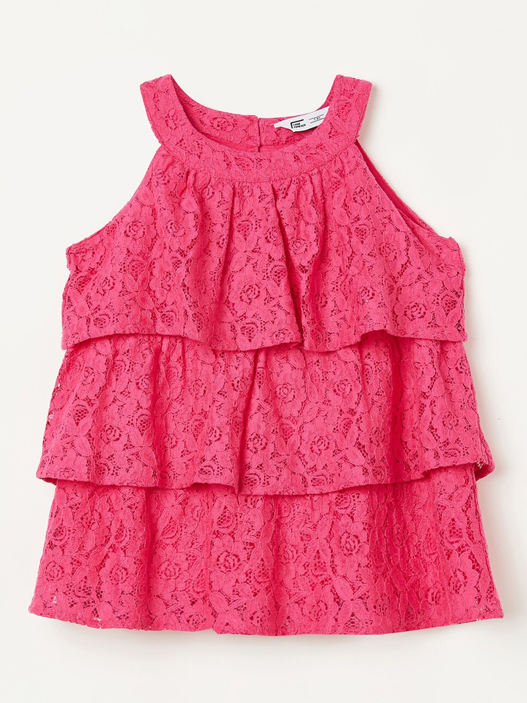 

Fame Forever by Lifestyle Floral Tiered Top, Pink