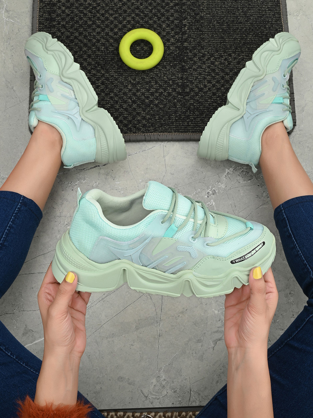 

AfroJack Women Colourblocked Sneakers, Green
