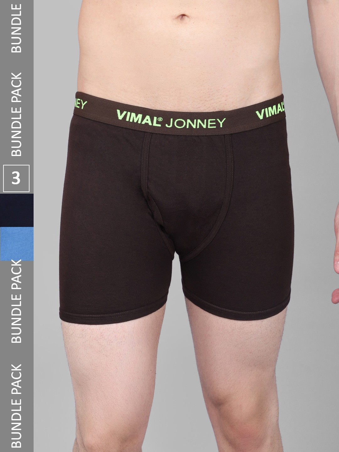 

VIMAL JONNEY Men Pack Of 3 Assorted Cotton Trunk