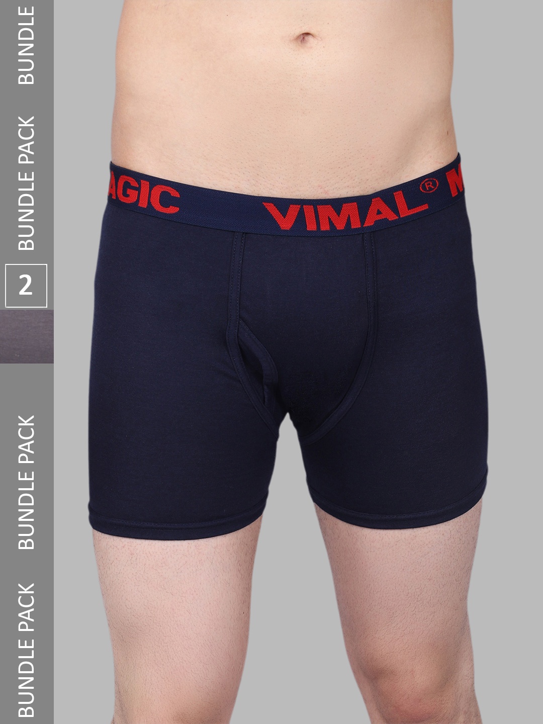

VIMAL JONNEY Men Pack Of 2 Assorted Cotton Trunks