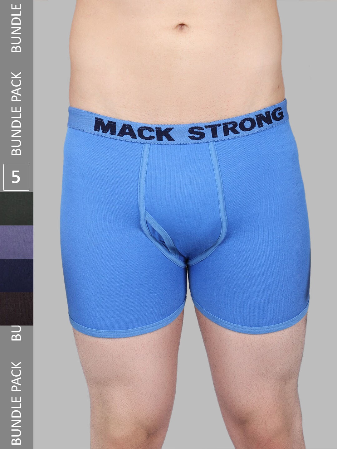 

VIMAL JONNEY Men Pack Of 5 Assorted Cotton Trunks