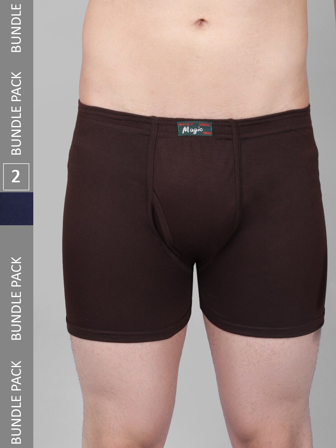 

VIMAL JONNEY Men Pack Of 2 Assorted Cotton Trunks