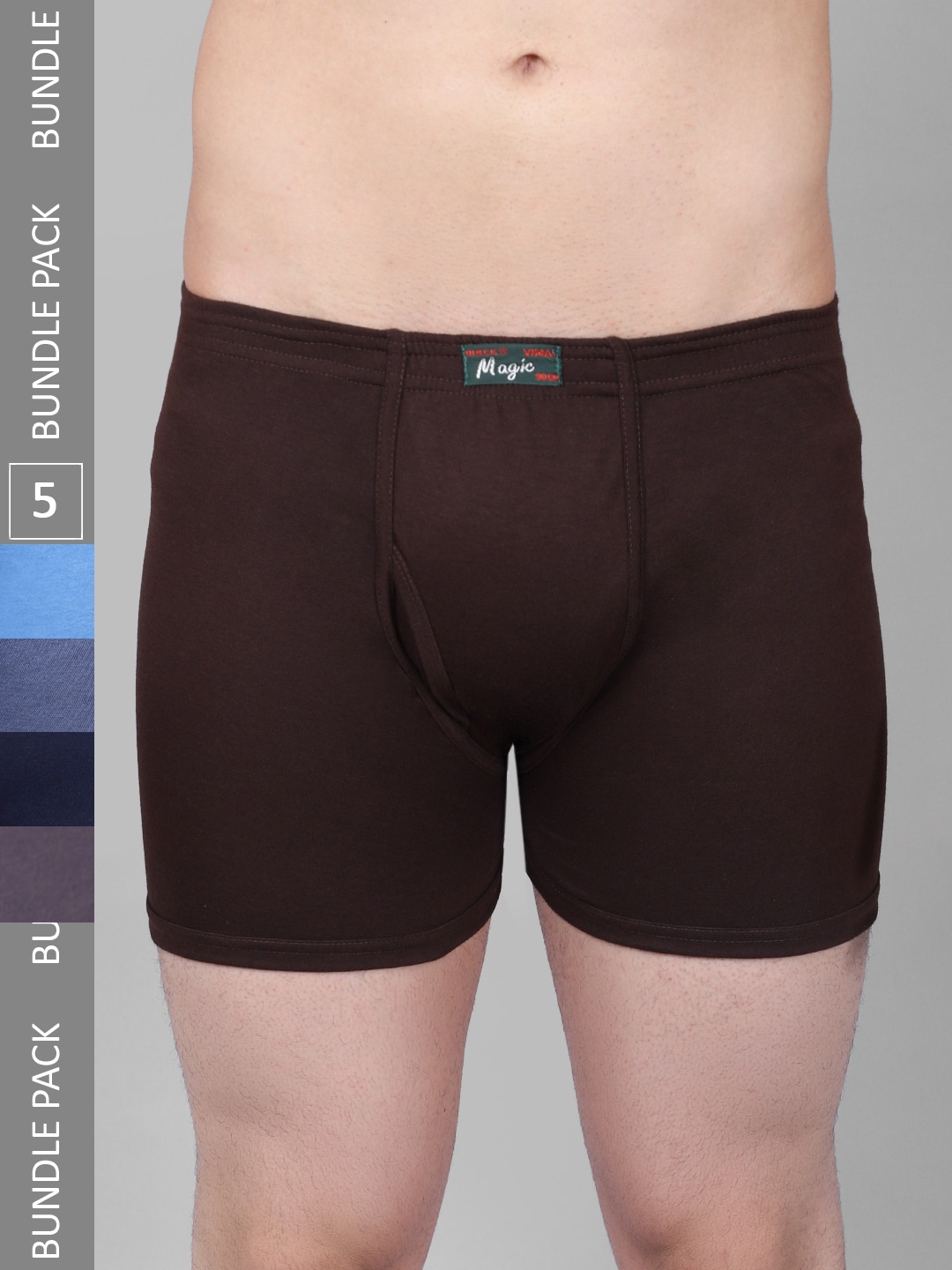 

VIMAL JONNEY Men Pack Of 5 Assorted Cotton Trunk