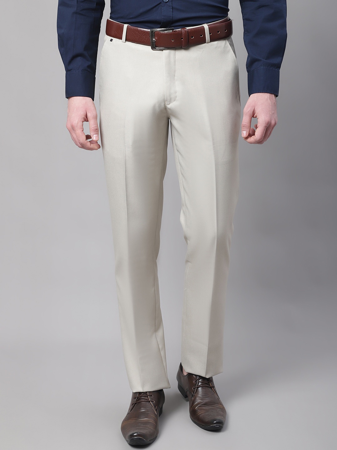

Cantabil Men Formal Trousers, Beige