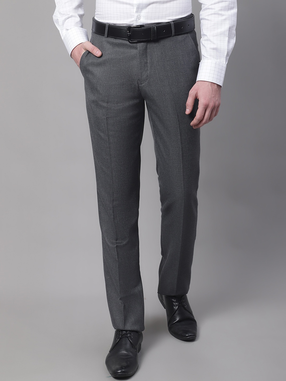 

Cantabil Men Formal Trousers, Charcoal