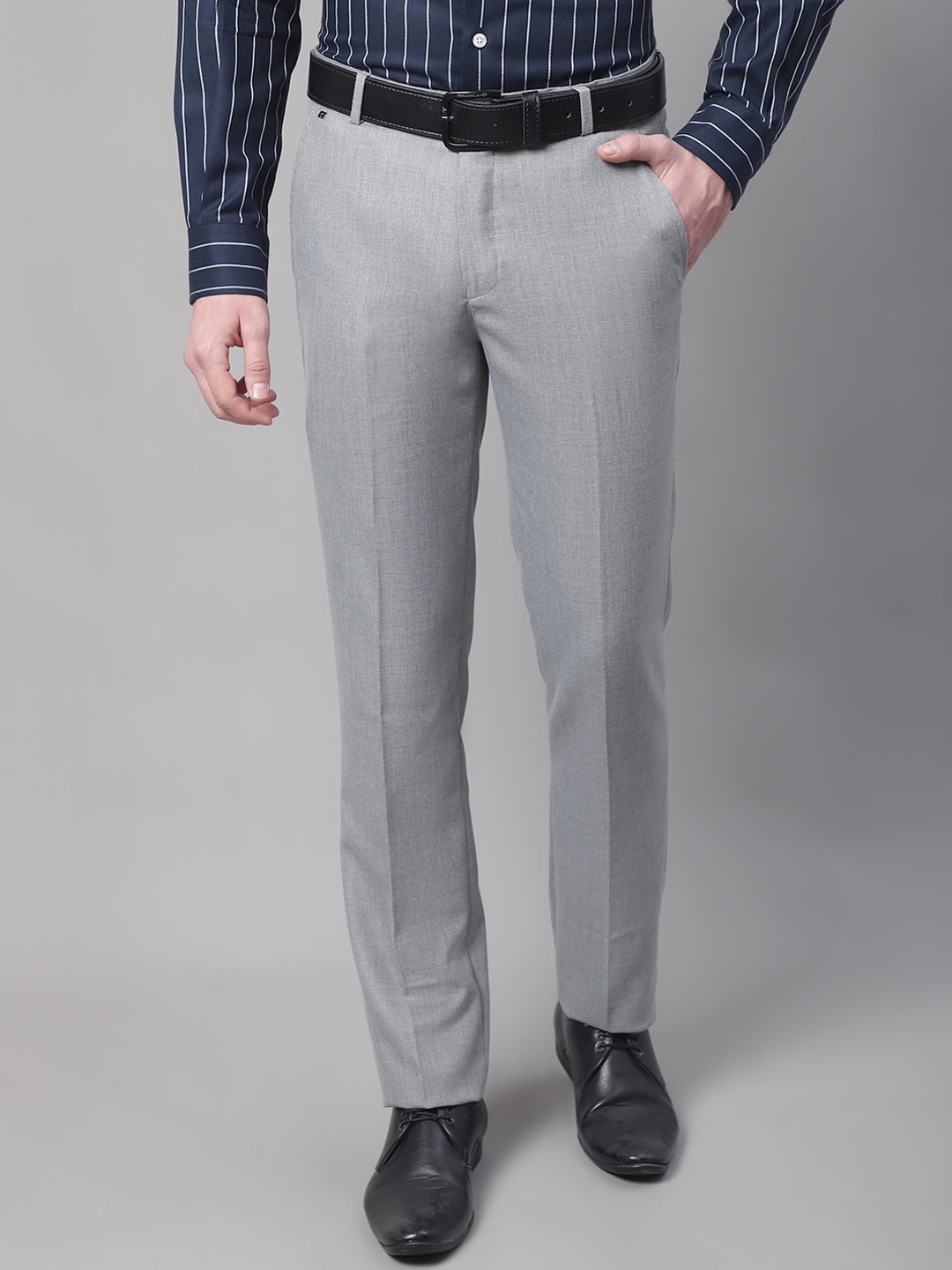 

Cantabil Men Cotton Trousers, Grey