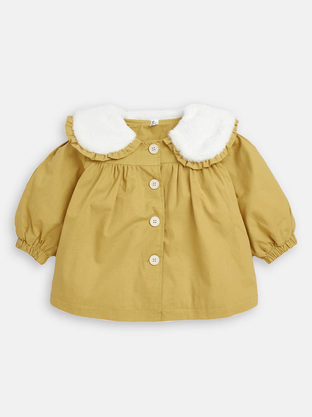 

Hopscotch Infant Girls Self-Design Long Overcoats, Yellow
