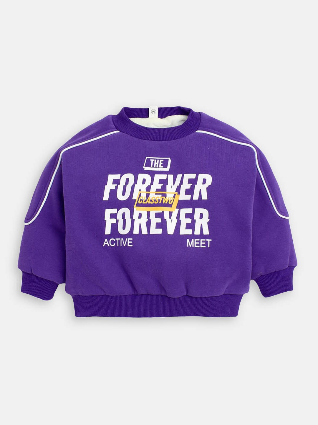 

Hopscotch Boys Round Neck Typography Printed Sweatshirt, Purple