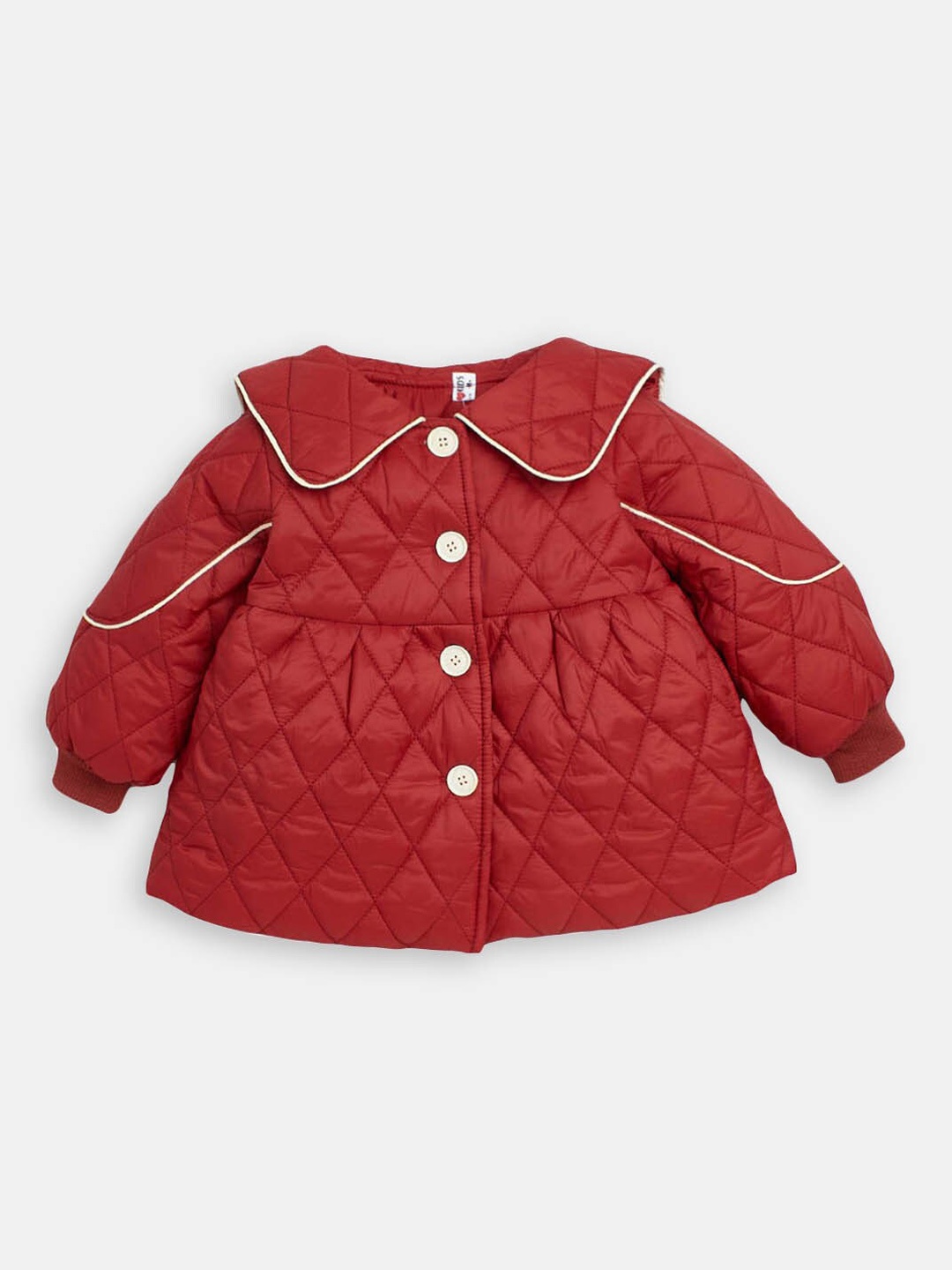 

Hopscotch Infant Girls Quilted Princess Coats, Red