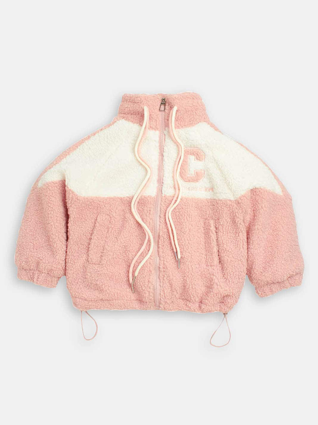 

Hopscotch Girls Colourblocked Bomber Jacket, Pink