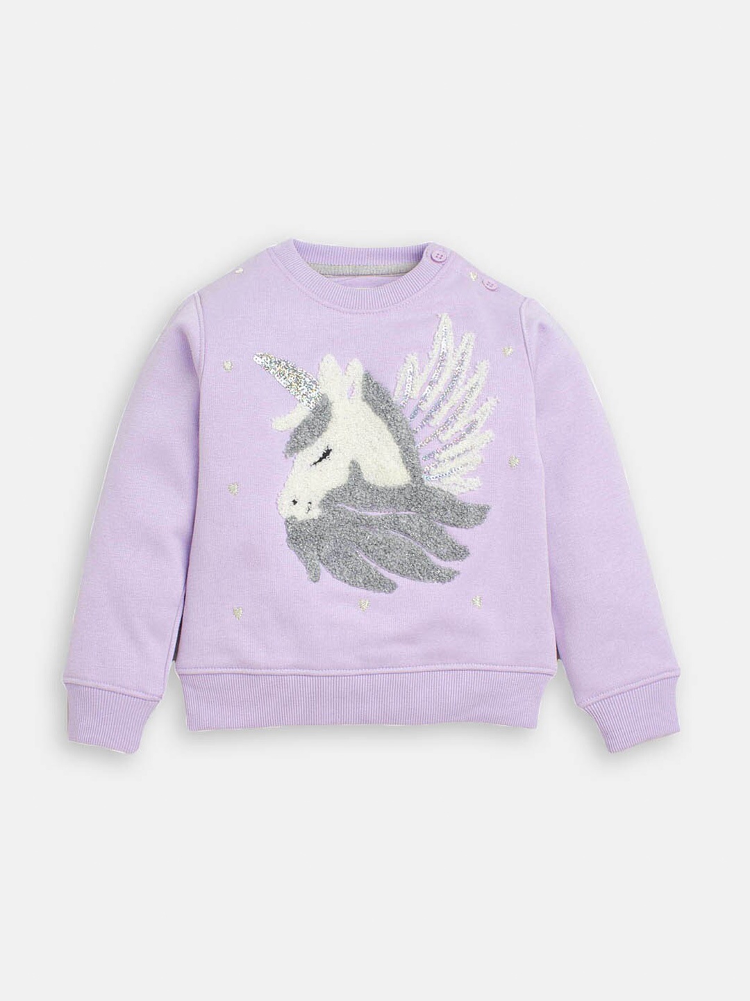 

Hopscotch Girls Solid Sweatshirt, Purple