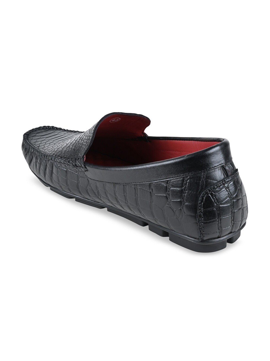 

Regal Men Textured Leather Lightweight Loafers, Black