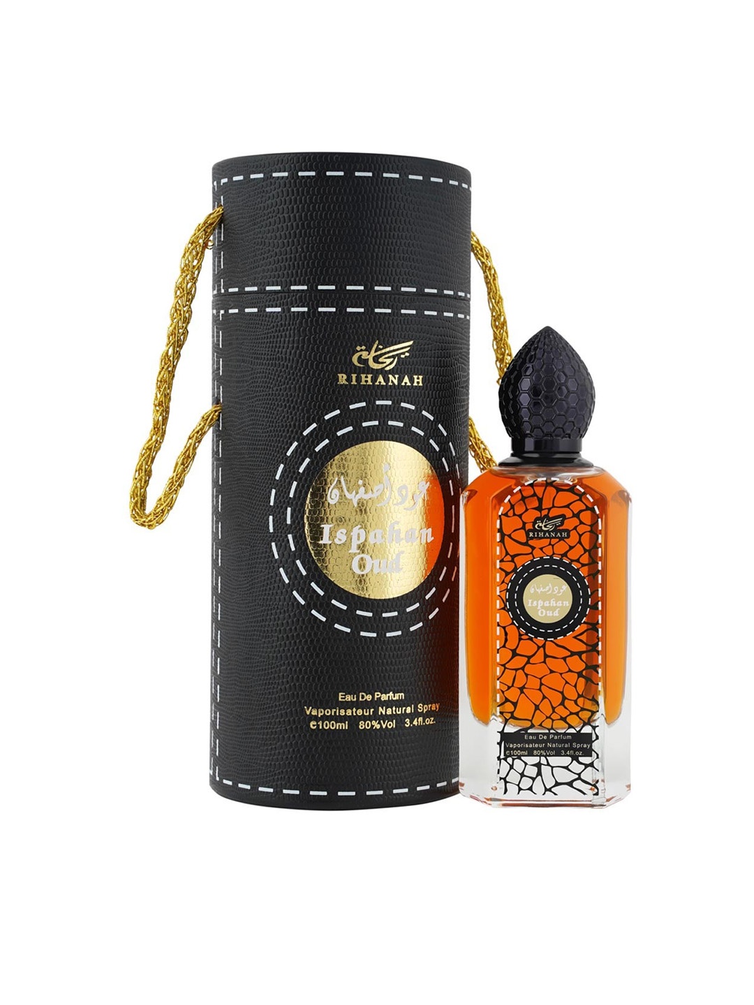 

RIHANAH Men Ispahan Oud Imported Long Lasting Eau de Parfum - 100 ml, Black